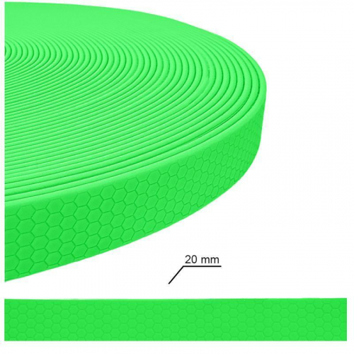 Bullyzei Leine PVC 20mm x 0,8m mit Schlaufe, Neon-Grün